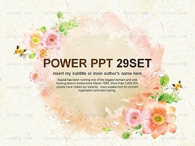 봄 spring PPT 템플릿 세트_꽃과 나비_0046(바니피티)