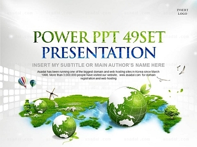 신재생에너지 녹색성장 PPT 템플릿 세트2_그린캠페인_1043(바니피티)