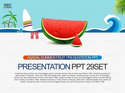 sea  PPT 템플릿 세트_Summer fruit_b1112(조이피티)