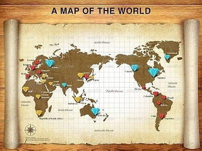 해외지도 world map PPT 템플릿 1종_세계지도형_d0071(조이피티)
