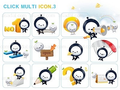 icon 생명 PPT 템플릿 1종 멀티 와글와글 캐릭터 아이콘_0020(비토피티)