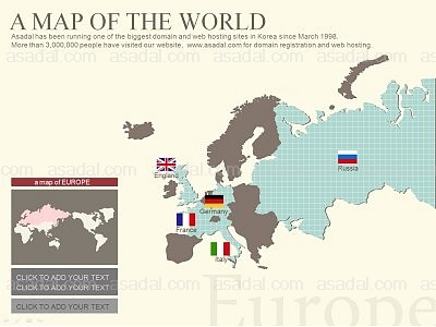 차트 diagr PPT 템플릿 1종_유럽 지도형_0003(감각피티)