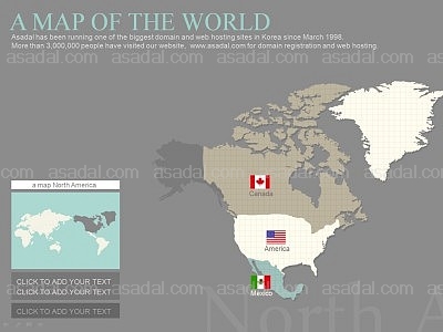 차트 di PPT 템플릿 1종_북아메리카 지도형_0006(감각피티)