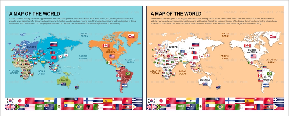 해외지도 world map PPT 템플릿 1종_세계국기지도01_0019(바니피티)