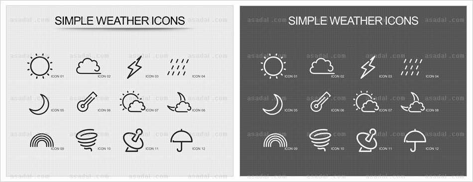 icon PNG아이콘 PPT 템플릿 1종_날씨 라인아이콘_d0028(조이피티)