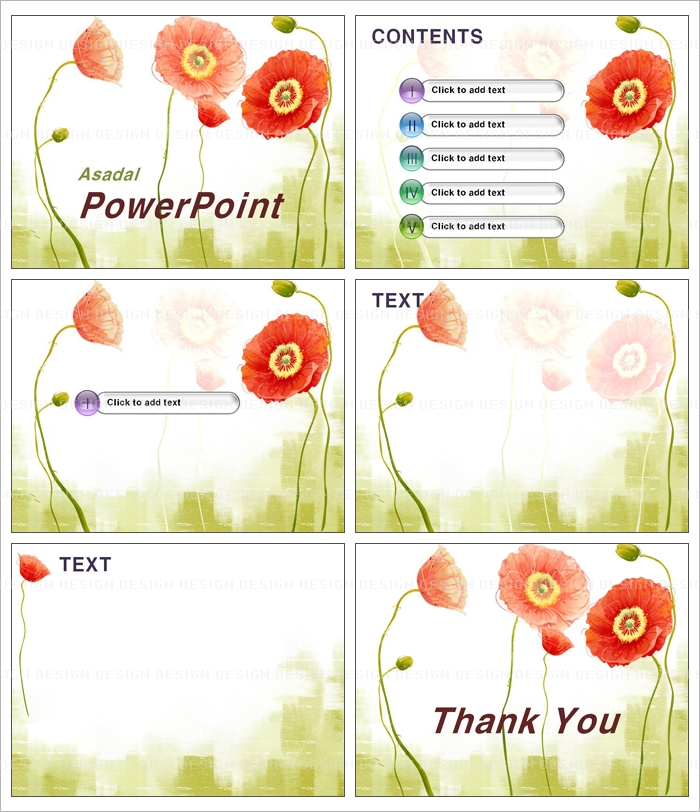 꽃 flower PPT 템플릿 배경_꽃 템플릿_001(고감도피티)