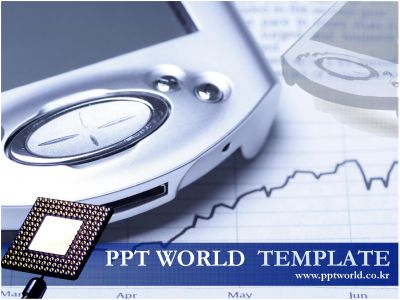 CPU PDA PPT 템플릿 핸드폰과 부품 템플릿(메인)