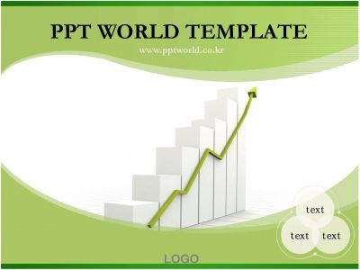 녹색배경 분석 PPT 템플릿 그래프가 있는 템플릿