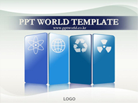 세계 지도 PPT 템플릿 4가지 컬러의 문양이 있는 템플릿_슬라이드1