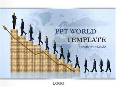 지도 사람 PPT 템플릿 그래프와 세계지도가 있는 템플릿(메인)
