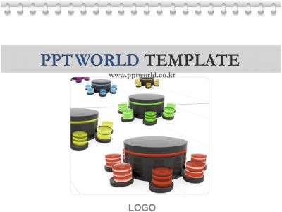 정보 구조 PPT 템플릿 글로벌 아이콘이 있는 템플릿(메인)