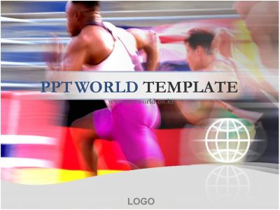 운동 달리기 PPT 템플릿 글로벌 템플릿