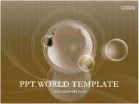 금빛 세계 PPT 템플릿 금빛 지구가 있는 템플릿_슬라이드1