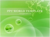 물방울 녹색배경 PPT 템플릿 새싹과 세계지도_슬라이드1