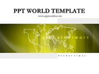 지도 네트워크 PPT 템플릿 세계 지도가 있는 깔끔한 템플릿_슬라이드1