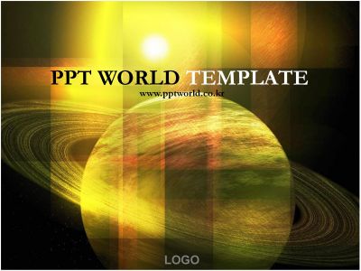우주 달 PPT 템플릿 토성과 그래픽 템플릿(메인)