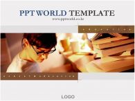 갈색배경 도서관 PPT 템플릿 도서관 모습이 있는 템플릿_슬라이드1