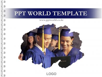 외국인 스케치북 PPT 템플릿 졸업관련 템플릿
