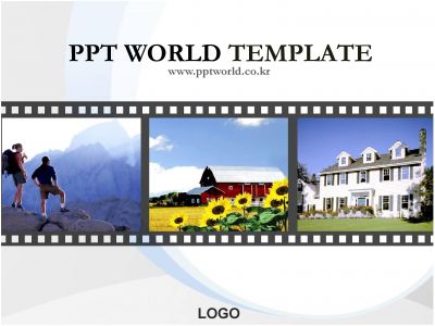 등산 해바라기 PPT 템플릿 풍경 스냅사진 템플릿