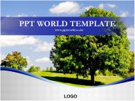 물결무늬 들판 PPT 템플릿 하늘과 나무 템플릿_슬라이드1