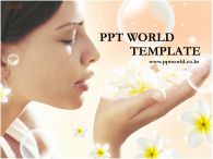 손 사람 PPT 템플릿 이국적인 꽃과 여성이 있는 템플릿_슬라이드1