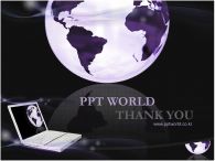 지구본 정보 PPT 템플릿 보랏빛 지구와 노트북_슬라이드22