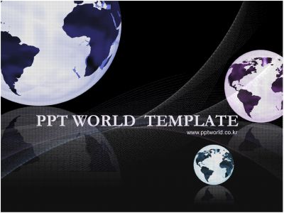 부드러움 그래픽 PPT 템플릿 여러 색의 지구와 그래픽이 있는 템플릿_슬라이드1