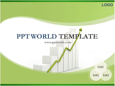 상승 단계 PPT 템플릿 그래프가 있는 템플릿