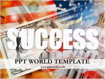 달러 백악관 PPT 템플릿 미국과 성공 템플릿