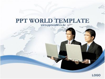 지도 ppt PPT 템플릿 세계지도와 회사원 템플릿