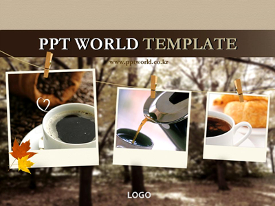 여행 숲 PPT 템플릿 커피전문점 창업계획(메인)