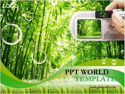 풍경 ppt PPT 템플릿 대나무숲속 촬영 템플릿(메인)