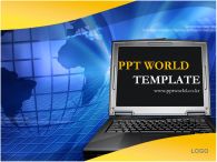computer business PPT 템플릿 노트북과지구_슬라이드1