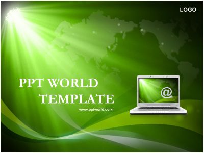 ppt 템플릿 PPT 템플릿 연두색배경세계와모바일(메인)