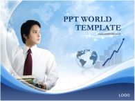 서류 글로벌 PPT 템플릿 비즈니스맨과상승그래프_슬라이드1
