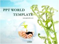 eco 친환경 PPT 템플릿 양치류식물과비누방울_슬라이드1