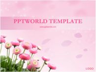 ppt 템플릿 PPT 템플릿 [애니형]화사한 배경의 핑크빛 꽃_슬라이드1