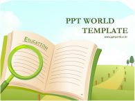 길 나무 PPT 템플릿 [고급형]책과 돋보기가있는 템플릿_슬라이드1