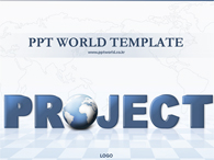 입체적인 PROJECT 로고가 있는 깔끔한 기획서 PPT 템플릿 [고급형]PROJECT 로고가 있는 깔끔한 기획서(자동완성형 포함)_슬라이드1