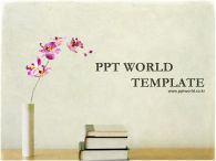 디자인 파워포인트배경 PPT 템플릿 [애니형]화병과 책이 있는 템플릿(자동완성형 포함)_슬라이드1
