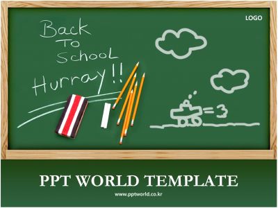 칠판과 연필 학교/교육 PPT 템플릿 [기본형]칠판과 연필