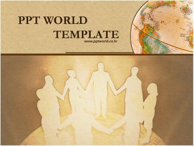 피피티월드 다이어그램 PPT 템플릿 [고급형]지구의가 있는 글로벌 템플릿(메인)