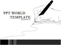 펜 손 PPT 템플릿 [고급형]펜과 손이 있는 템플릿_슬라이드1