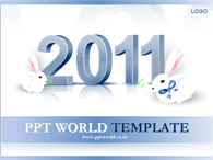 토끼띠의 해 로고 PPT 템플릿 2011년 사업 계획서2(자동완성형 포함 - PNG 제공)_슬라이드1