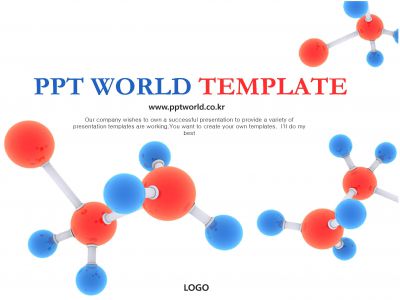 의학 분자 구조 모형 PPT 템플릿 분자 구조 모형