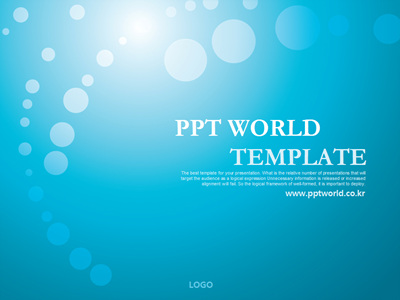 빛 동그라미 PPT 템플릿 블루 패턴 그래픽(자동완성형 포함)_슬라이드1