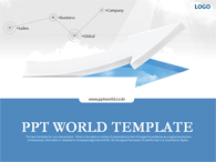 구름 화살표 PPT 템플릿 깔끔한 비즈니스 상승그래프 템플릿(자동완성형 포함)_슬라이드1