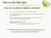 녹색 자연 PPT 템플릿 싱그런 물방울 템플릿_슬라이드1