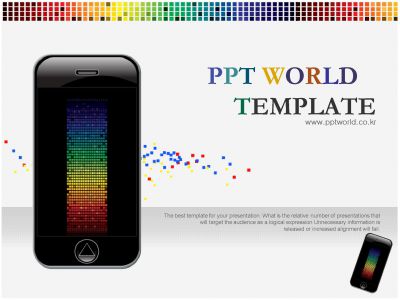 전화 휴대폰 PPT 템플릿 21세기와 스마트폰2(자동완성형 포함)
