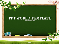 분필 칠판과 꽃이 있는 템플릿 PPT 템플릿 칠판과 꽃이 있는 템플릿(자동완성형 포함)_슬라이드1